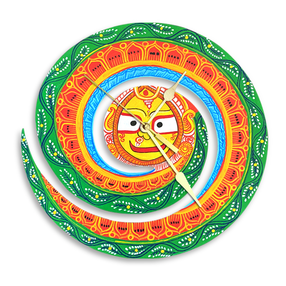 Pattachitra Art on Spiral Clock DIY Kit by Penkraft